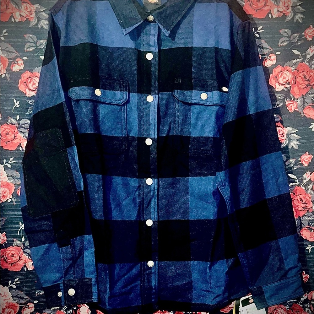Blue and Black Plaid dickies duraTech renegade flannel